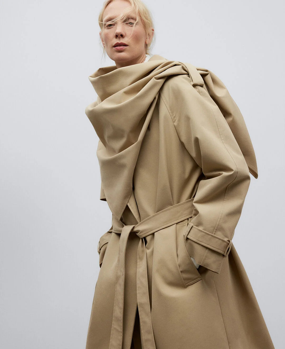 WOMEN'S OVERSIZED COTTON TRENCH