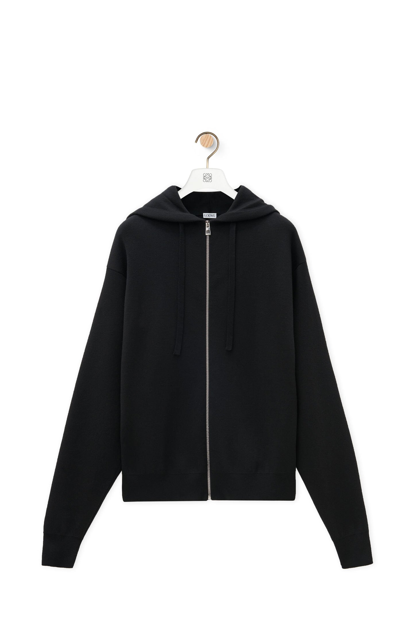 ANAGRAM ZIP UP HOODIE IN WOOL