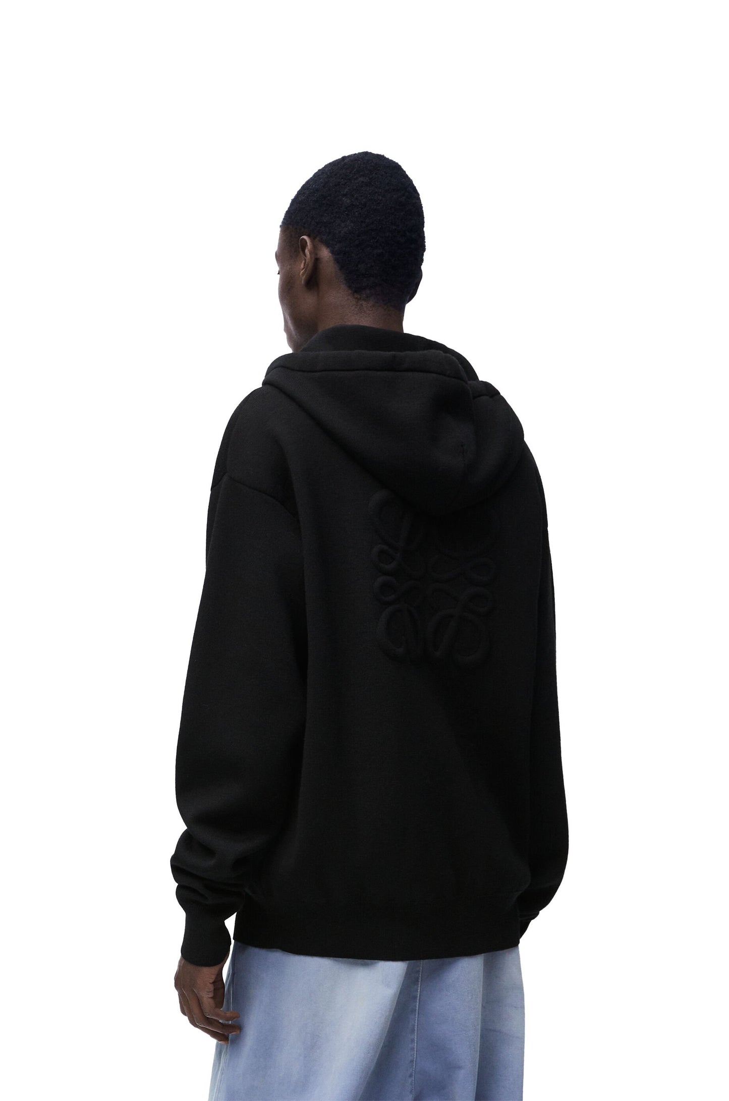 ANAGRAM ZIP UP HOODIE IN WOOL